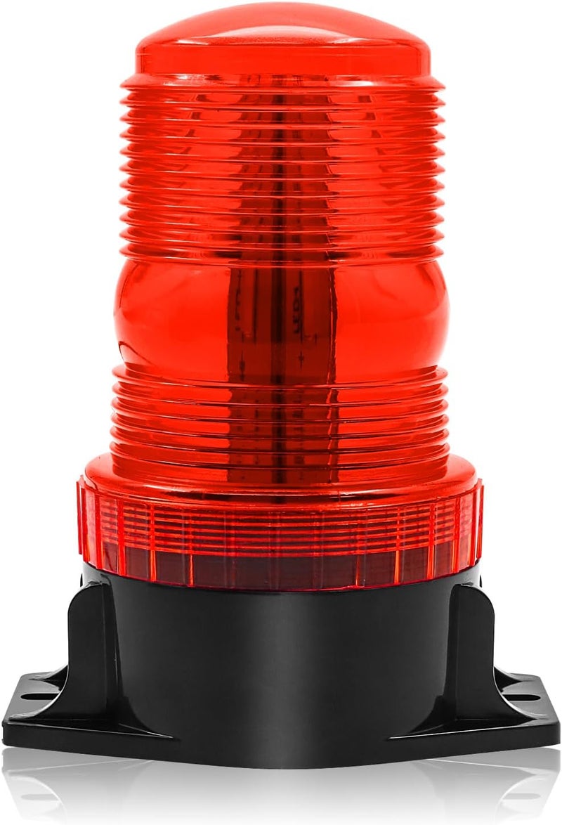 NWpangu Upgraded Strobe Warning Light Emergency Flashing Light Roof Beacon for Forklift Truck Engineering Vehicles Boat Bus, Red - Image 1